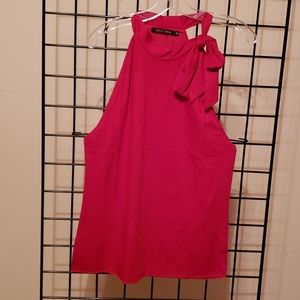 Crazy Train red bow tank